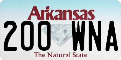 AR license plate 200WNA