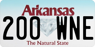 AR license plate 200WNE
