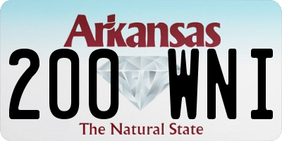 AR license plate 200WNI