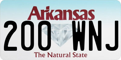 AR license plate 200WNJ