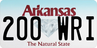 AR license plate 200WRI