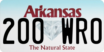 AR license plate 200WRO