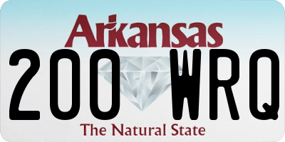 AR license plate 200WRQ
