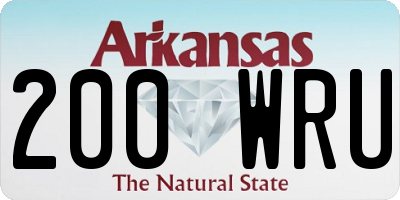 AR license plate 200WRU