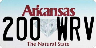 AR license plate 200WRV