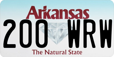 AR license plate 200WRW