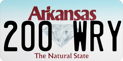 AR license plate 200WRY