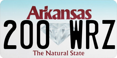 AR license plate 200WRZ