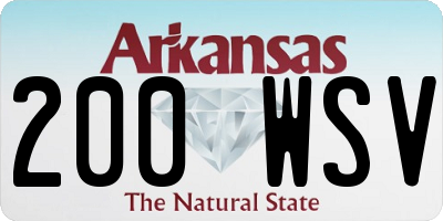 AR license plate 200WSV