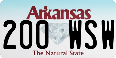 AR license plate 200WSW