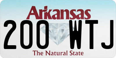 AR license plate 200WTJ