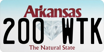 AR license plate 200WTK