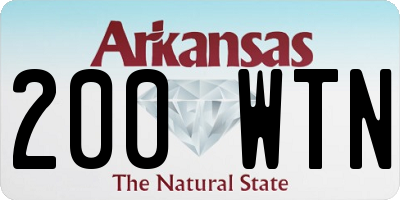 AR license plate 200WTN
