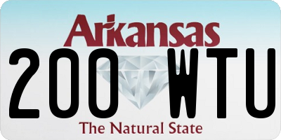 AR license plate 200WTU