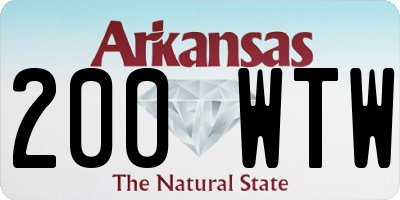 AR license plate 200WTW