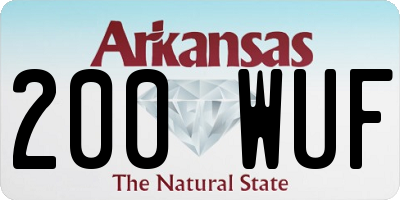 AR license plate 200WUF