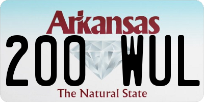 AR license plate 200WUL
