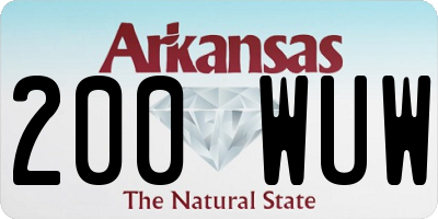 AR license plate 200WUW