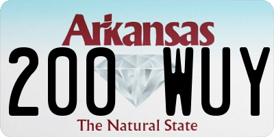 AR license plate 200WUY