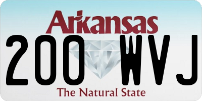 AR license plate 200WVJ