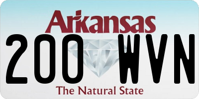 AR license plate 200WVN