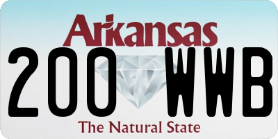 AR license plate 200WWB