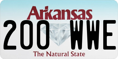 AR license plate 200WWE