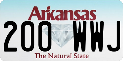 AR license plate 200WWJ