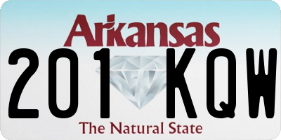 AR license plate 201KQW