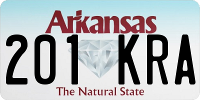 AR license plate 201KRA