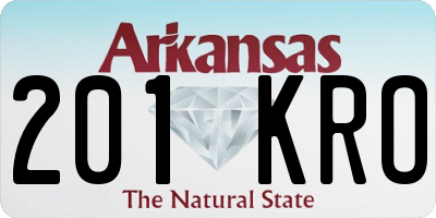 AR license plate 201KRO