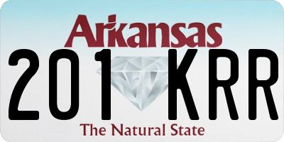 AR license plate 201KRR