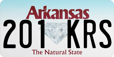 AR license plate 201KRS