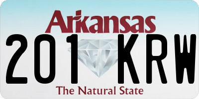 AR license plate 201KRW