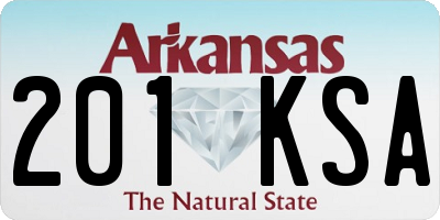 AR license plate 201KSA