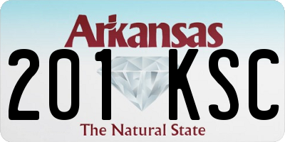 AR license plate 201KSC