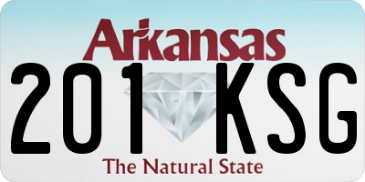 AR license plate 201KSG