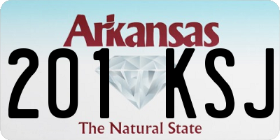 AR license plate 201KSJ