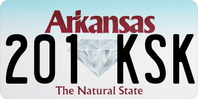 AR license plate 201KSK