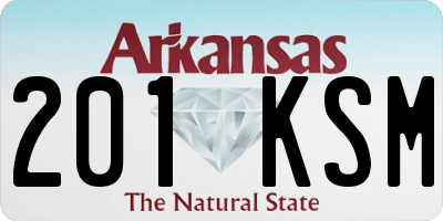 AR license plate 201KSM