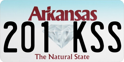 AR license plate 201KSS