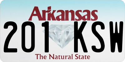 AR license plate 201KSW