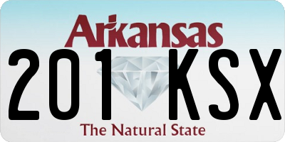 AR license plate 201KSX