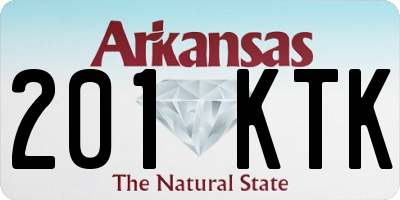 AR license plate 201KTK
