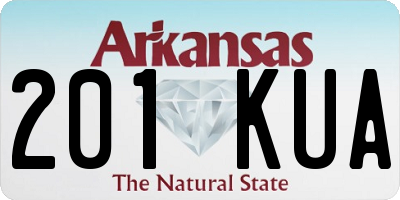 AR license plate 201KUA