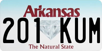 AR license plate 201KUM