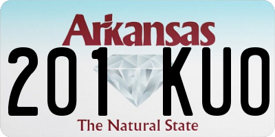 AR license plate 201KUO
