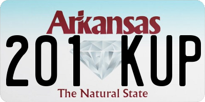 AR license plate 201KUP