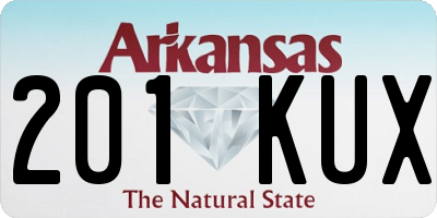 AR license plate 201KUX
