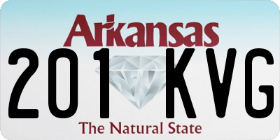 AR license plate 201KVG